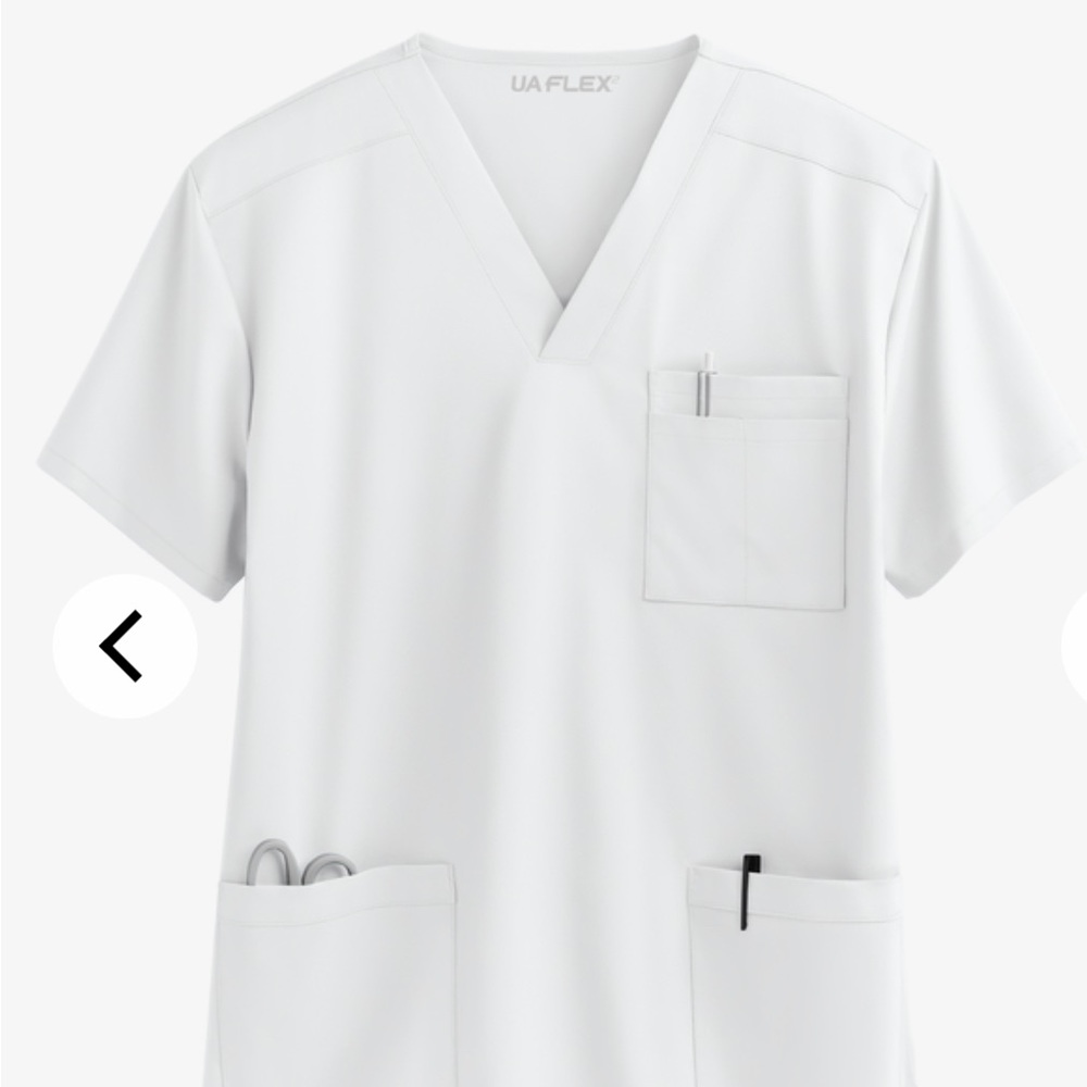 UA Flex2 Unisex 4-Pocket V-Neck STRETCH Scrub Top